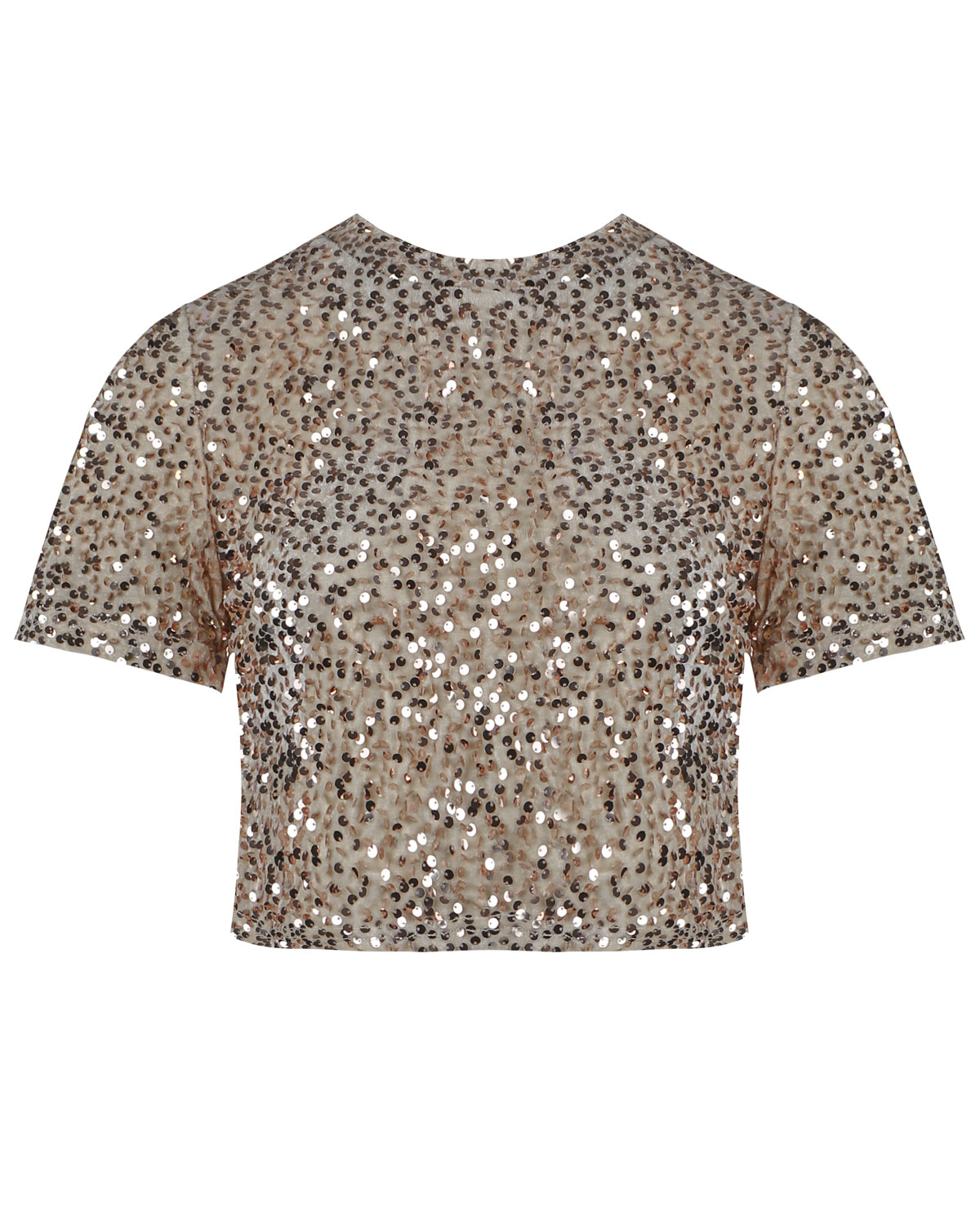 beige sequin top