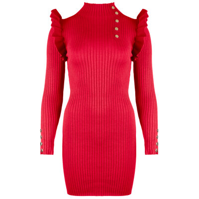 JAIMY Kenzie knitwear dress red
