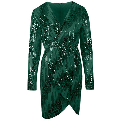 JAIMY Amara sequin dress emerald