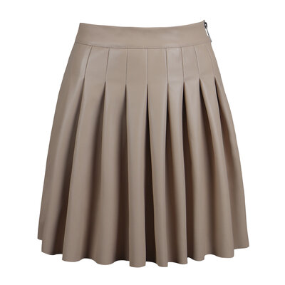 JAIMY Iris leather skirt beige