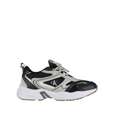 CALVIN KLEIN Retro tennis su-mesh sneaker black/eggshell/bright white