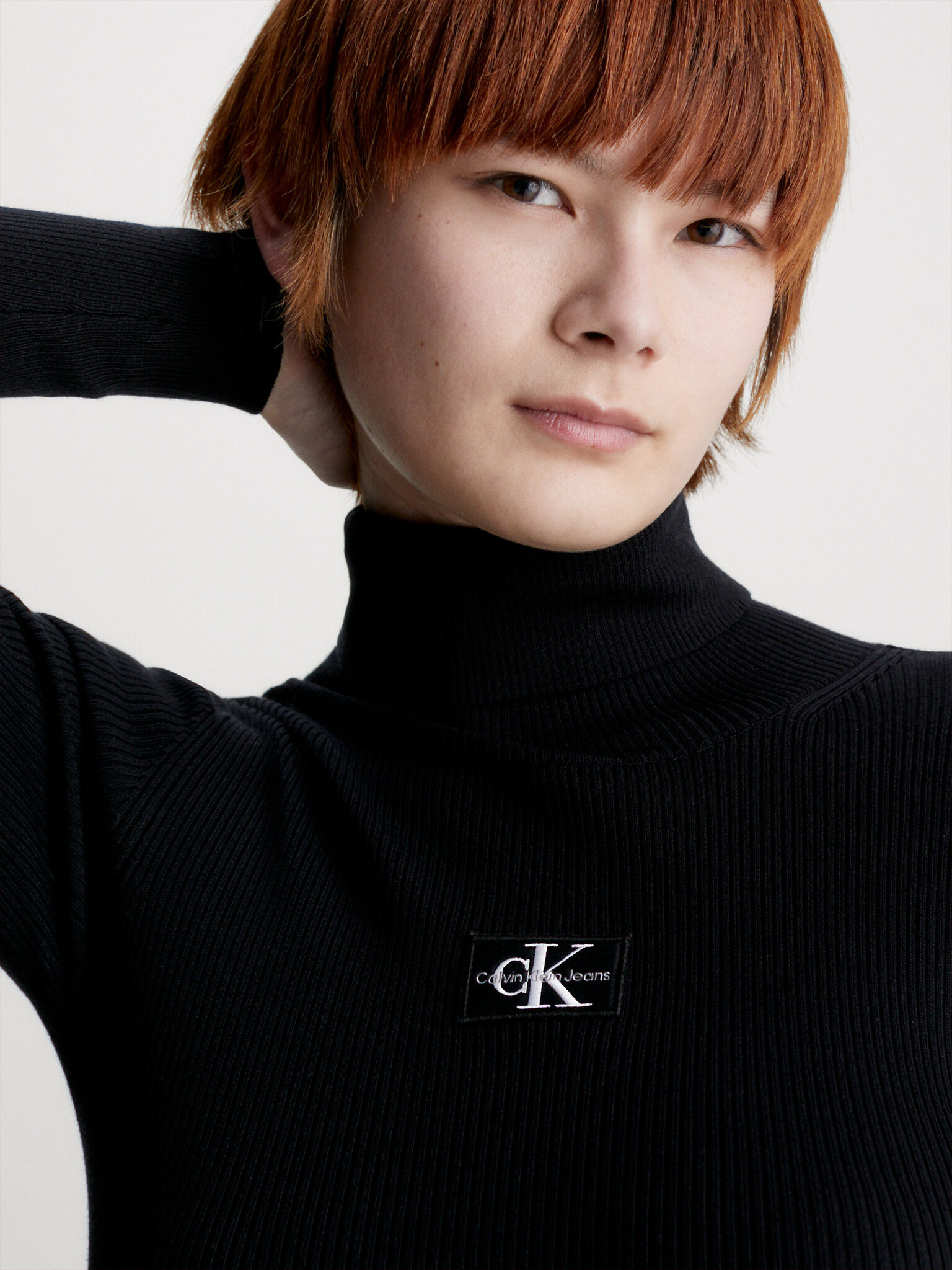 Ck Badge sweater black dress neck KLEIN CALVIN - roll