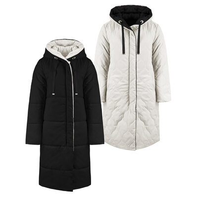 JAIMY Charley reversible puffer jacket black/creme