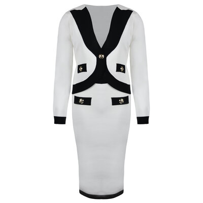 JAIMY Adele 2-piece knitwear set white