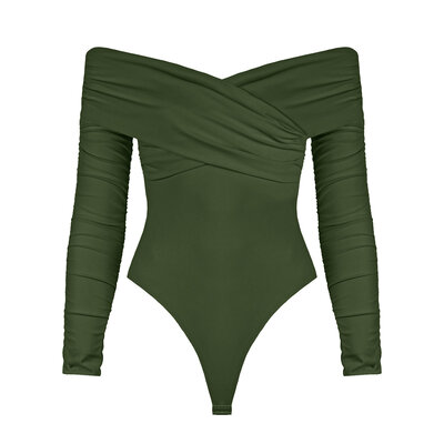 JAIMY June off shoulder body army green