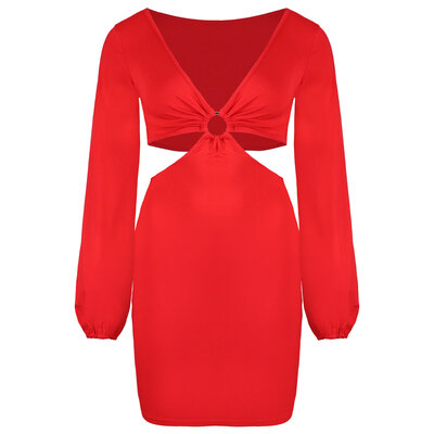 JAIMY Laylah cut out dress red