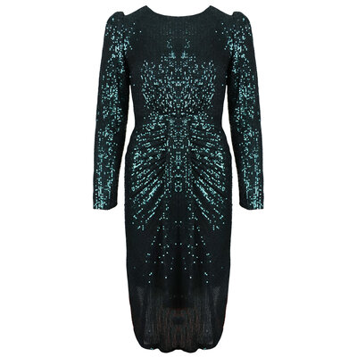 JAIMY Samara midi sequin dress green