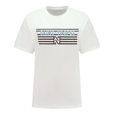 NIKKIE Striped tropez t-shirt star white