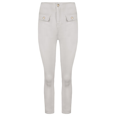 JAIMY Melany button jeans creme