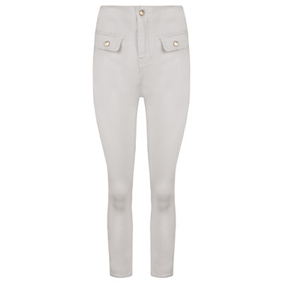 JAIMY Melany button jeans creme