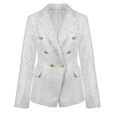 JAIMY Vienna tweed blazer white