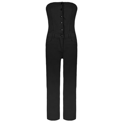JAIMY Kelsey strapless denim jumpsuit black