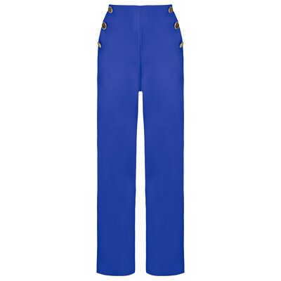 JAIMY Ariana gold button pantalon cobalt blue