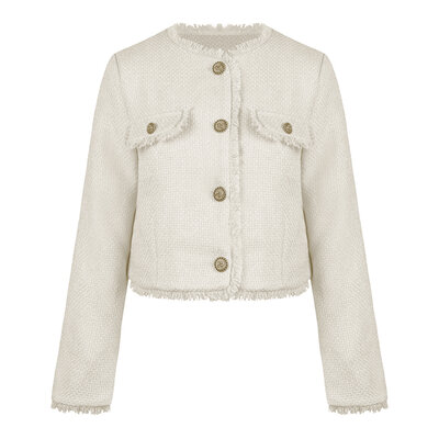 JAIMY Keyla tweed blazer creme