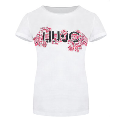 LIU JO Jersey allover t-shirt pink bloss