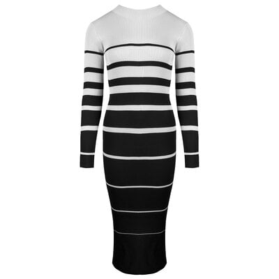 JAIMY Maliyah stripe dress white