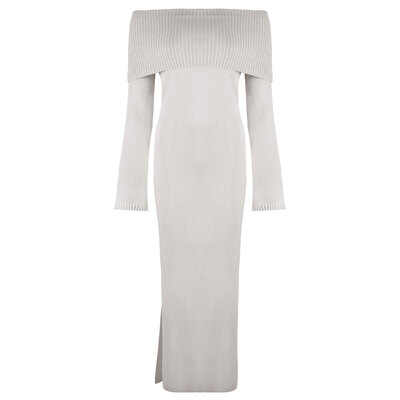 JAIMY Bonnie off shoulder knitwear dress creme