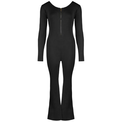 JAIMY Kamryn flared knitwear jumpsuit black