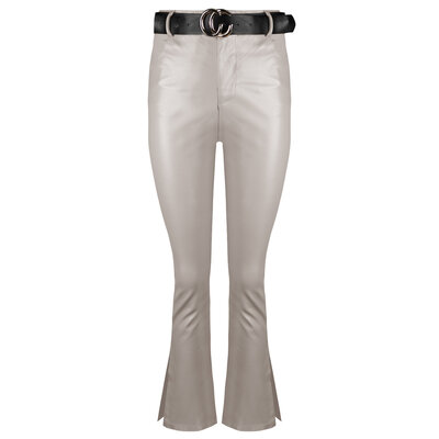 JAIMY Alexa flared leather pants creme