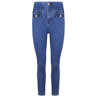 JAIMY Melany gold button jeans blue
