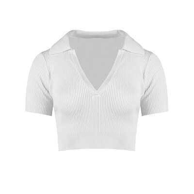 JAIMY Magnolia cropped top white