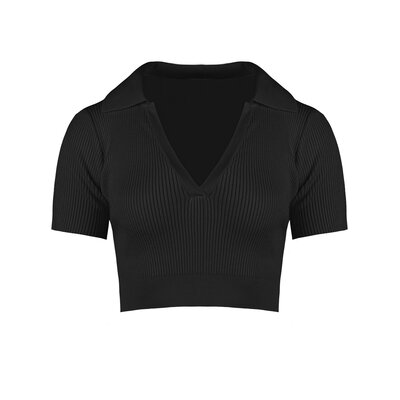 JAIMY Magnolia cropped top black