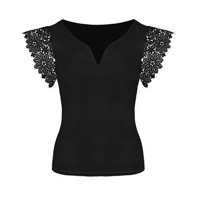 JAIMY Bella V detail top black