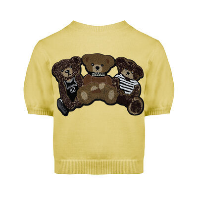 JAIMY Serena bear sweater top yellow