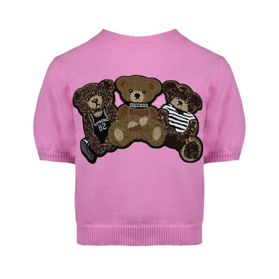JAIMY Serena bear sweater top pink