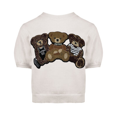 JAIMY Serena bear sweater top creme