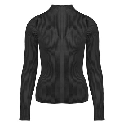 JAIMY Mesh detail knitwear top black