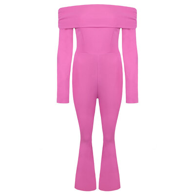 JAIMY Blair strapless jumpsuit pink