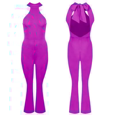 JAIMY Alyssa open back jumpsuit magenta