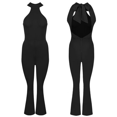 JAIMY Alyssa open back jumpsuit black