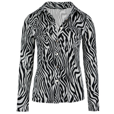 JAIMY Demi travel blouse zebra white
