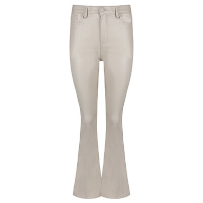 JAIMY Juliette leather flared pants beige