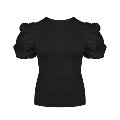 JAIMY Bailey puff sleeve t-shirt black