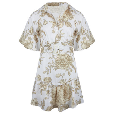 JAIMY Angela printed dress beige