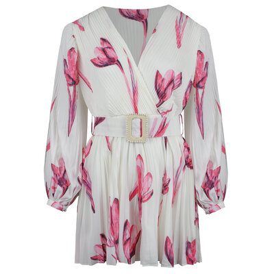 JAIMY Presley printed plisse playsuit