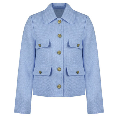 JAIMY Miley tweed blazer light blue