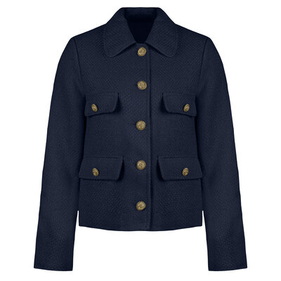 JAIMY Miley tweed blazer navy