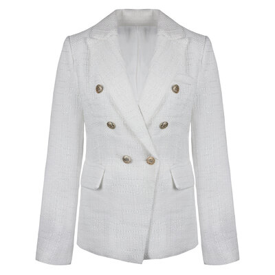 JAIMY Kylee tweed blazer white