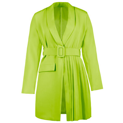 JAIMY Plisse detail blazer lime