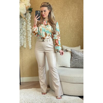 JAIMY Ariel printed blouse beige