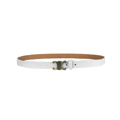 JAIMY Chelsea small real leather belt white