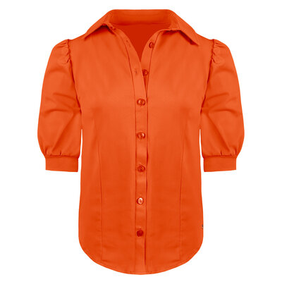 JAIMY Capri short sleeve travel blouse orange