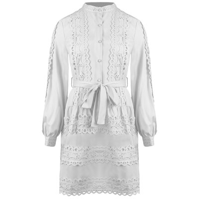 JAIMY Salem embroidery dress white
