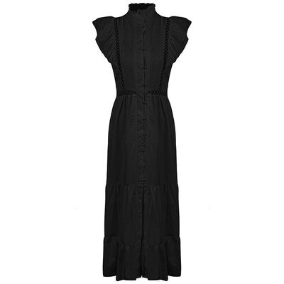 JAIMY Colette maxi embroidery dress black