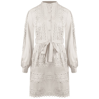 JAIMY Salem embroidery dress beige