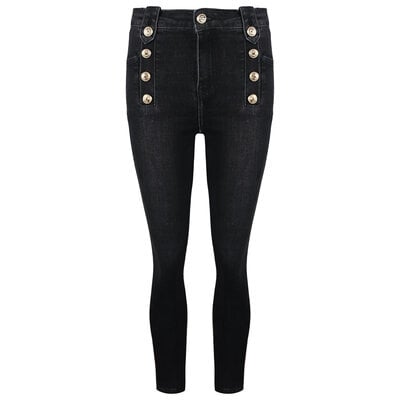 JAIMY Adaline gold button jeans dark grey